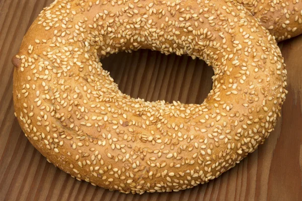 Bagel met sesamzaadjes — Stockfoto