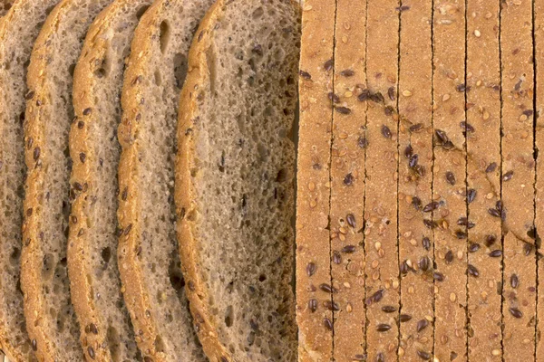 Pane integrale alimentare a fette — Foto Stock
