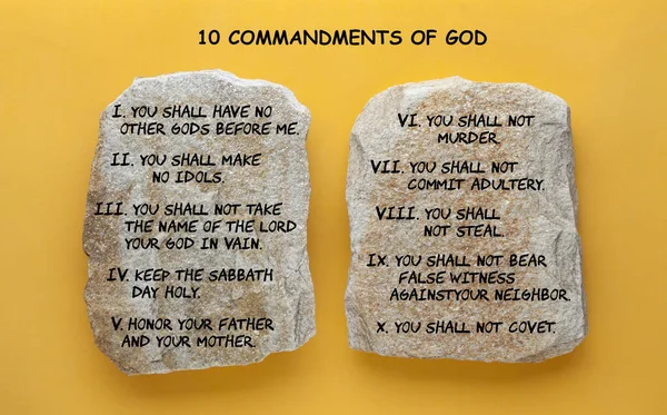 Ten Commandments God God Spoke All Words — Fotografia de Stock