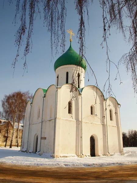 Orthodox Russia. Transfiguration Cathedral in Pereslavl-Zalessky (XII century). — Stock Photo, Image