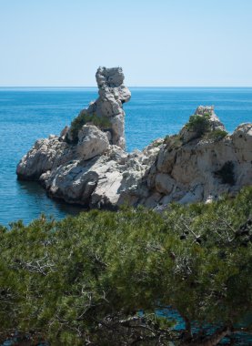 güneşli bir günde calanque de sugiton Marsilya, Fransa.