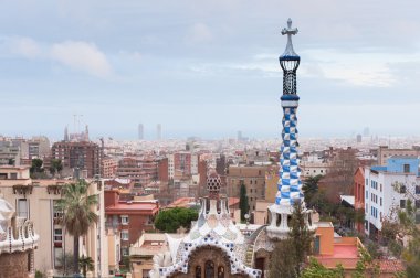 Barselona, İspanya 'da Park Guell
