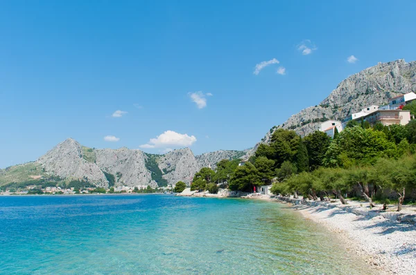 omis, Hırvatistan'ın muhteşem deniz manzarası.
