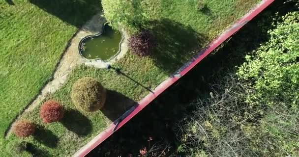 Aerial Filming Two Different Approaches Landscape Design — Stock Video