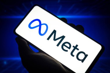 29 Ekim 2021, Brezilya. Bu resimde Meta logosu bir akıllı telefonda görüntülendi