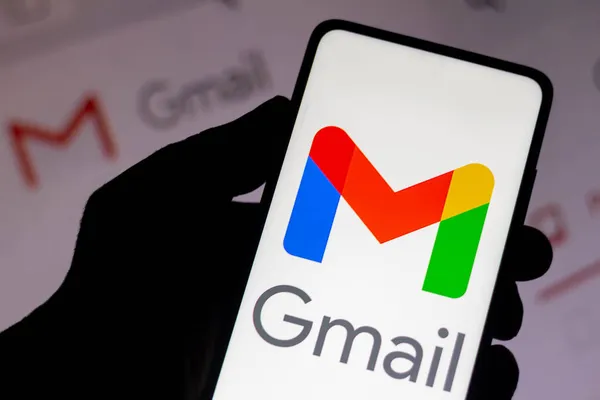 Outubro 2021 Brasil Nesta Foto Ilustração Logotipo Google Gmail Visto — Fotografia de Stock