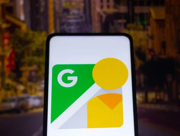 Жовтня 2021 Року Бразилія Цій Ілюстрації Логотип Google Street View — стокове фото