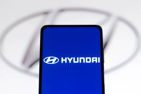 Novembre 2021 Brasile Questa Foto Illustrazione Hyundai Motor Company Logo — Foto Stock