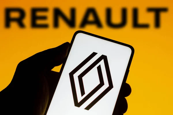 Novembre 2021 Brasile Questa Illustrazione Foto Logo Renault Viene Visualizzato — Foto Stock