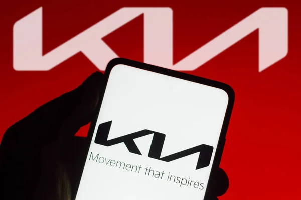 Noviembre 2021 Brasil Esta Ilustración Fotográfica Logotipo Kia Motors Company —  Fotos de Stock