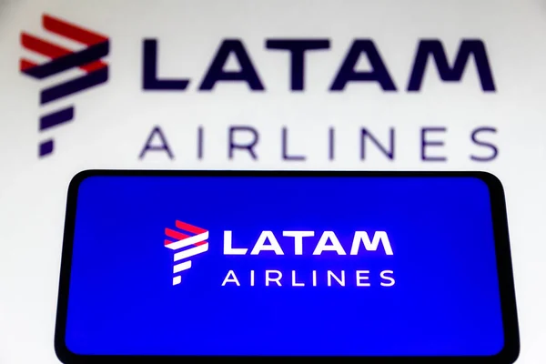 November 2021 Brasilien Detta Foto Illustration Latam Airlines Brasil Logotyp — Stockfoto
