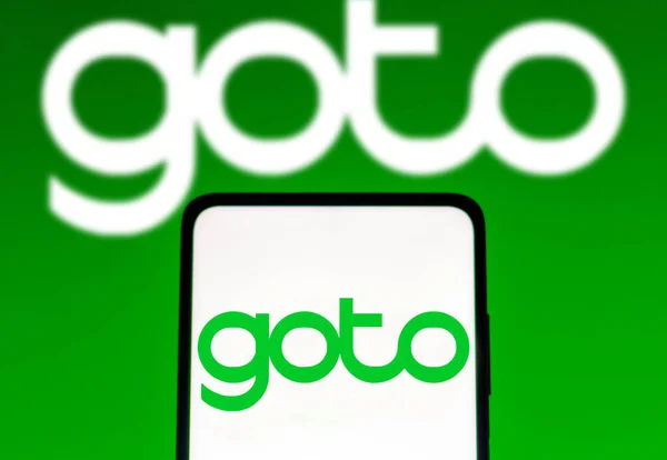 November 2021 Brazil Photo Illustration Goto Logo Seen Displayed Smartphone — Stock Photo, Image