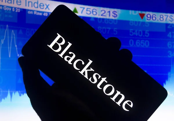 Ноября 2021 Года Бразилия Этой Фотографии Логотип Blackstone Group Отображается — стоковое фото