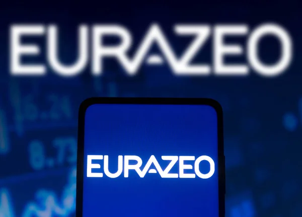 Листопада 2021 Року Бразилія Цій Ілюстрації Зображений Логотип Eurazeo Екрані — стокове фото
