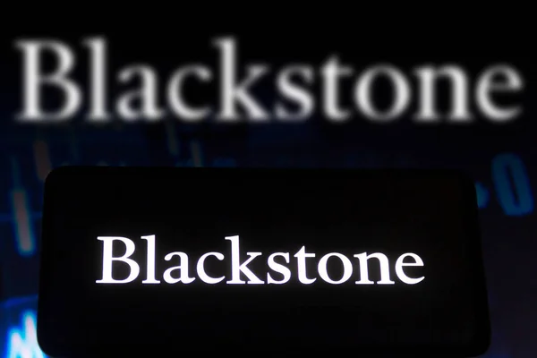 Ноября 2021 Года Бразилия Этой Фотографии Логотип Blackstone Group Показан — стоковое фото