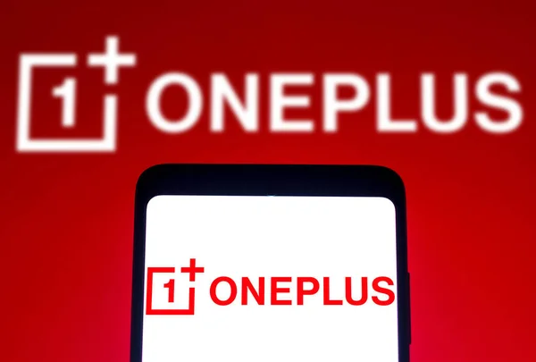 Dezembro 2021 Brasil Nesta Foto Ilustração Logotipo Oneplus Visto Exibido — Fotografia de Stock