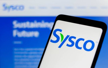 28 Aralık 2021, Brezilya. Bu resimde Sysco Şirketi 'nin logosu bir akıllı telefonda sergileniyor.