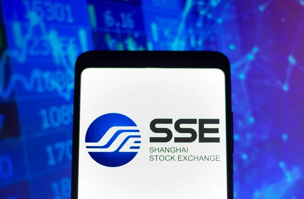 Enero 2022 Brasil Esta Ilustración Fotográfica Logotipo Shanghai Stock Exchange —  Fotos de Stock