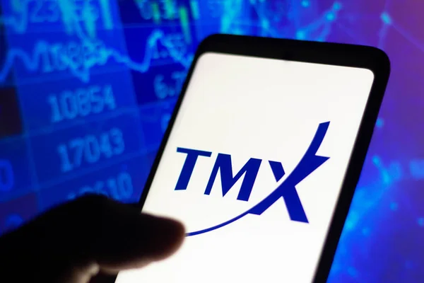 January 2022 Brazil Photographic Illustration Logo Toronto Stock Exchange Tmx — стокове фото