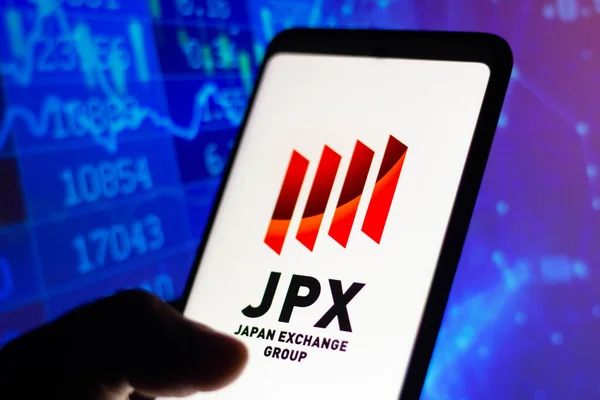 January 2022 Brazil Photographic Illustration Logo Japan Exchange Group Jpx — Fotografia de Stock