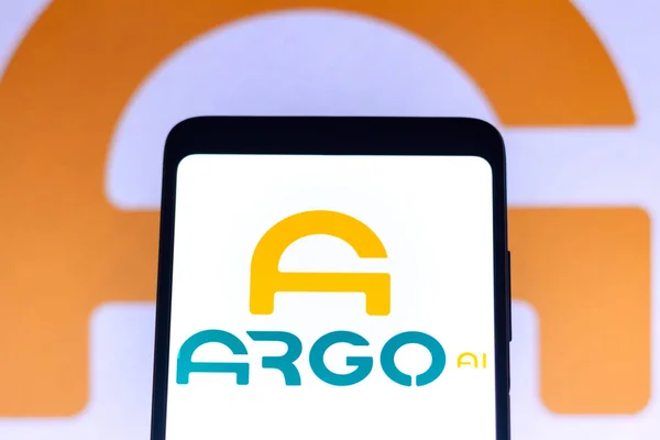 Janeiro 2022 Brasil Nesta Foto Ilustração Logotipo Argo Visto Exibido — Fotografia de Stock