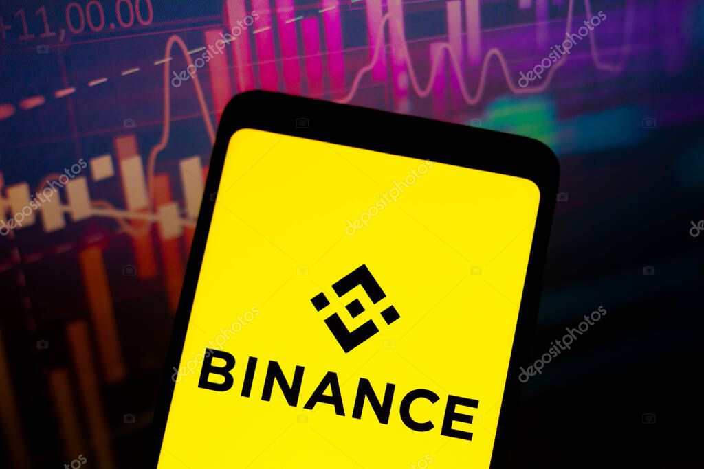 February 1, 2022, Brazil. In this photo illustration, the logo of Binance, a cryptocurrency exchange is displayed on a smartphone screen