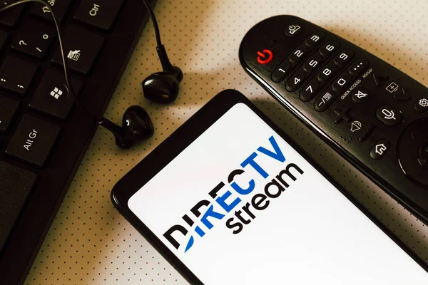 February 2022 Brazil Photo Illustration Logo Directv Stream Multichannel Television — Stock Photo, Image