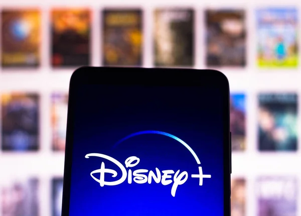 Febrero 2022 Brasil Esta Ilustración Fotográfica Logotipo Disney Disney Muestra — Foto de Stock