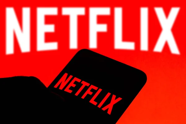 Февраля 2022 Года Бразилия Этой Иллюстрации Логотип Netflix Отображается Экране — стоковое фото