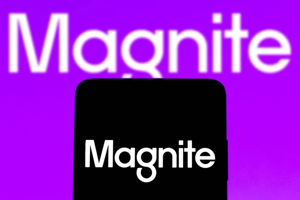 February 2022 Brazil Photo Illustration Magnite Inc Logo Seen Displayed — Stock Photo, Image
