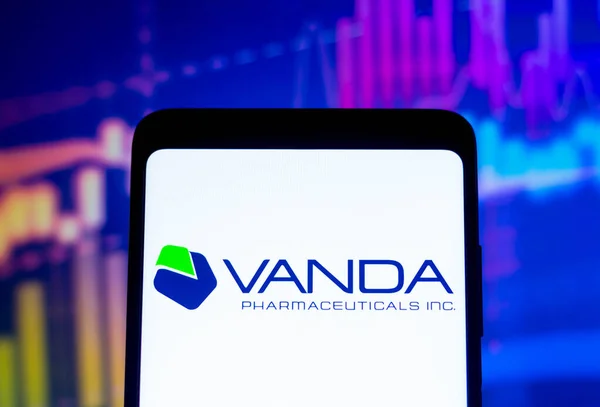 Febrero 2022 Brasil Esta Ilustración Fotográfica Logotipo Vanda Pharmaceuticals Muestra —  Fotos de Stock
