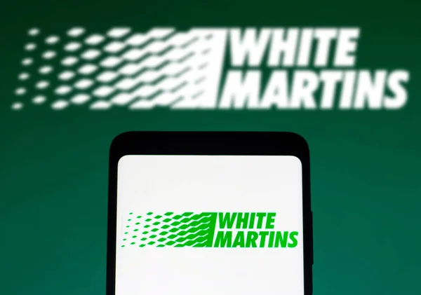 Februari 2022 Brazilië Deze Foto Illustratie Het White Martins Logo — Stockfoto