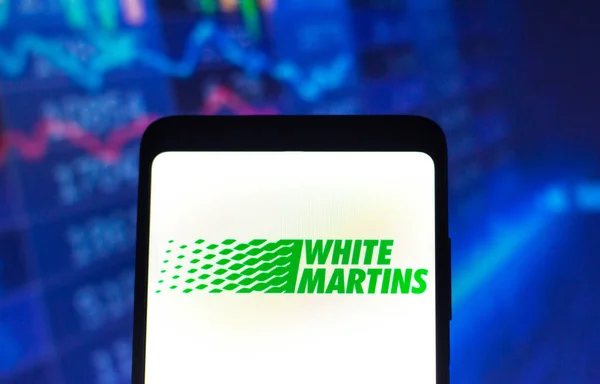Февраля 2022 Года Бразилия Этой Иллюстрации Логотип White Martins Показан — стоковое фото
