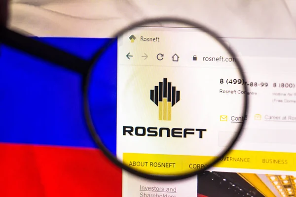 February 2022 Brazil Photo Illustration Russian Company Logo Rosneft Seen — Stock Photo, Image