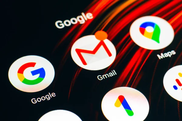Mart 2022 Brezilya Resimde Google Gmail Google Maps Uygulamaları Bir — Stok fotoğraf