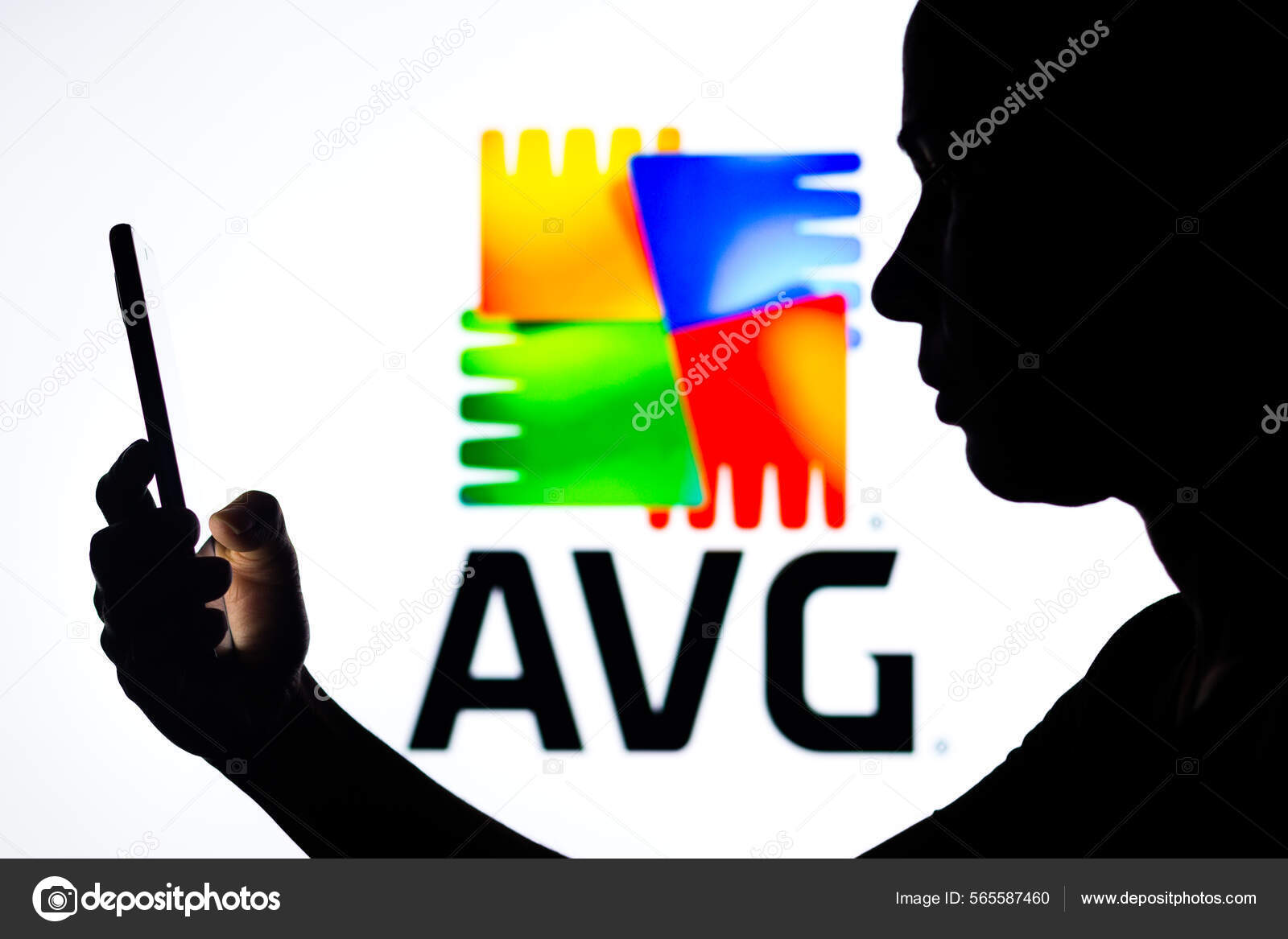 April 2022 Brazil Photo Illustration Avg Technologies Logo Seen.