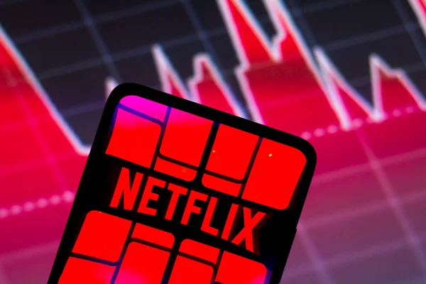 May 2022 Brazil Photo Illustration Netflix Logo Seen Displayed Smartphone — Stock Photo, Image