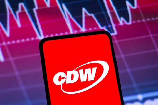 May 2022 Brazil Photo Illustration Cdw Corporation Logo Seen Displayed — Stock fotografie