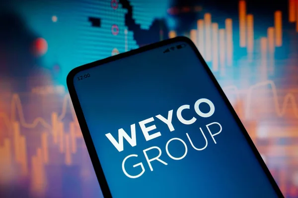 May 2022 Brazil Photo Illustration Weyco Group Logo Seen Displayed — Zdjęcie stockowe