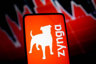 17 Mayıs 2022, Brezilya. Bu resimde, Zynga logosu akıllı telefondan gösteriliyor.