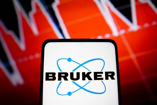 May 2022 Brazil Photo Illustration Bruker Corporation Logo Seen Displayed — Stockfoto