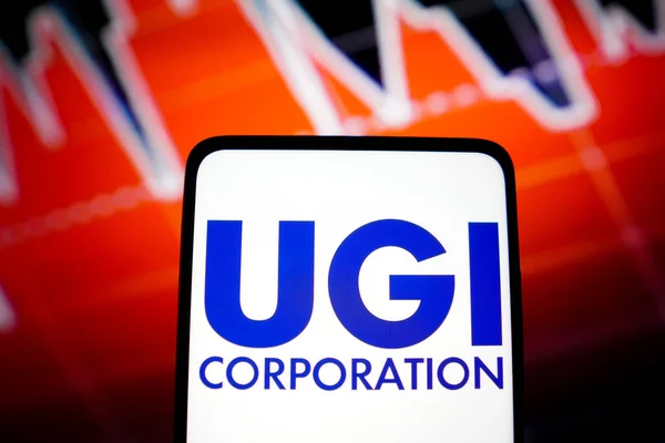 May 2022 Brazil Photo Illustration Ugi Corporation Logo Seen Displayed — Stock Photo, Image