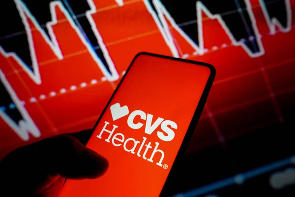 브라질 2022 Cvs Health 로고는 스마트폰 화면에 표시되어 있습니다 — 스톡 사진