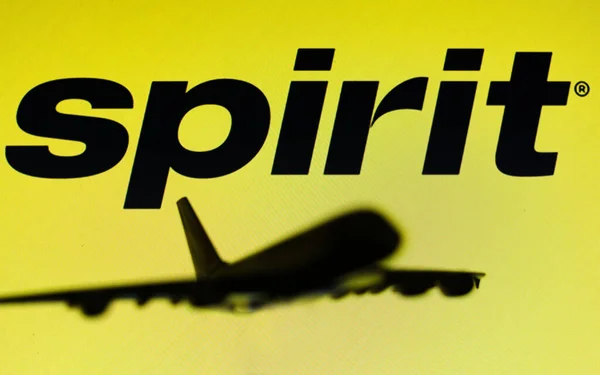 Мая 2022 Года Бразилия Этой Фотографии Изображен Логотип Spirit Airlines — стоковое фото