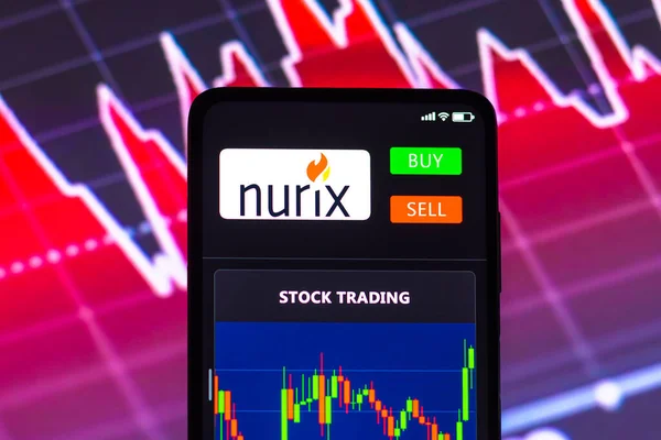 May 2022 Brazil Photo Illustration Stock Trading Graph Nurix Therapeutics — Stock Photo, Image