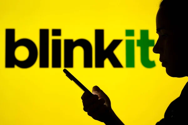 Ιουνίου 2022 Βραζιλία Αυτή Φωτογραφία Εικονογράφηση Λογότυπο Blinkit Εμφανίζεται Στο — Φωτογραφία Αρχείου