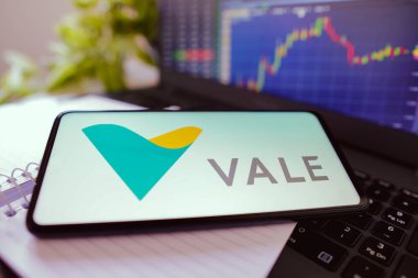 July 7, 2022, Brazil. In this photo illustration, the Vale S.A. logo is seen displayed on a smartphone screen