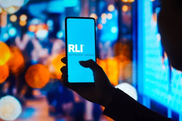 July 2022 Brazil Photo Illustration Rli Corporation Logo Displayed Smartphone — Stockfoto