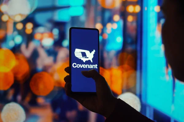 Июля 2022 Года Бразилия Этой Иллюстрации Логотип Covenant Logistics Group — стоковое фото