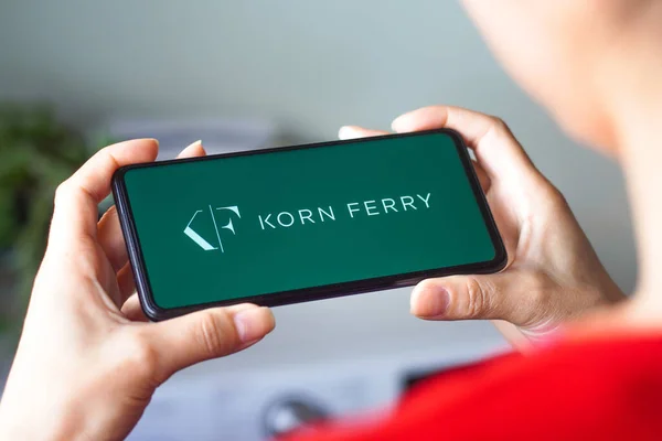 July 2022 Brazil Photo Illustration Korn Ferry Logo Displayed Smartphone — Photo